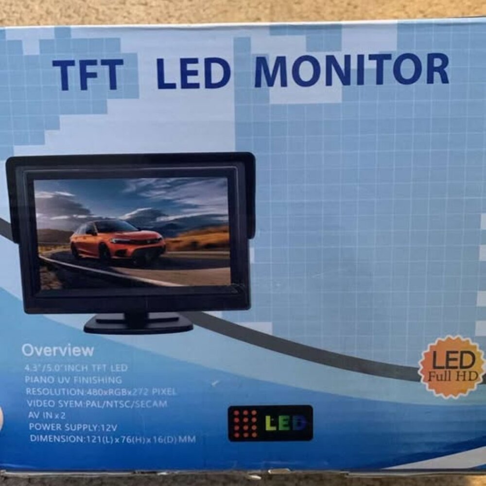 NWT High-Definition TFT LED Car Monitor 4.3"